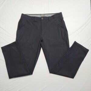 FLX Mens Performance Pants 34x30 ( Fit 34 X 29 ) Slim Fit Moisture Wicking Black